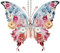 Yianyal Kristall-Schmetterling | Regenbogen-Glas-Schmetterling | Regenbogen-Macher Dekoration Glitzer 2D Innen fliegendes Tier für Frauen Valentinstag Muttertag
