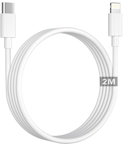 Cable iPhone 2M[Certifié MFi], Câble USB C vers Lightning Cable iphone USB C cable Charge Rapide Câble Lightning Fil iphone Cordon Chargeur pour i Phone 14 Pro Max/13/12 Mini/11/XS/XR/8/SE/iPad