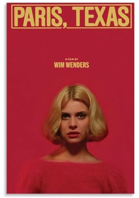 HAUEWB4HEWY Poster, Motiv: Paris, Texas, ästhetischer Leinwandbezug, Wandkunst, Poster, moderne Kunst, Gemälde für Wohnzimmer, 30 x 45 cm, ungerahmter Stil