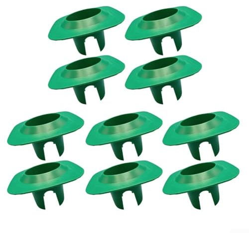 Protezione per la testa dell'irrigatore, per sistemi di irrigazione del prato, in PVC, confezione da 5 o 10, verde/nero (10 pezzi verde)