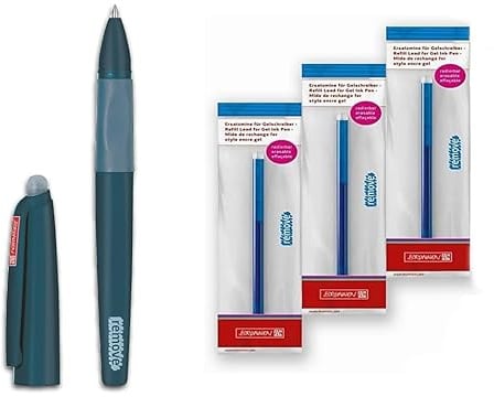 BRUNNEN radierbarer Gelschreiber Gelstift Remove Colour Code Farbe denim + 3 Ersatzminen