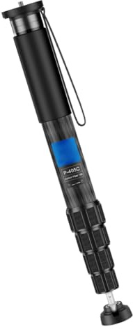 Monopiede professionale per fotocamera in carbonio si estende fino a 166/167 cm per fotografia e videografia, monopiede nero estensibile per fotocamera