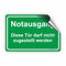 NOTAUSGANG/Diese Tür darf nicht zugestellt werden - SCHILD/D-071 (30x20cm Aufkleber)