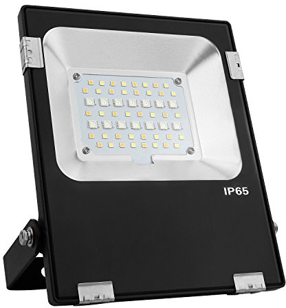 lighteu®, Miboxer WLAN LED Lampe original 20W Color RGB+CCT,dimmbar,Farbwechsel Gartenleuchte,Außenstrahler Flutlicht,IP65,ohne Fernbedienung, futt04