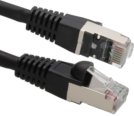 kenable Cat6A SSTP Network Cable RJ45 Ethernet Patch Lead 10 Gigabit LSZH Snagless 5m Black
