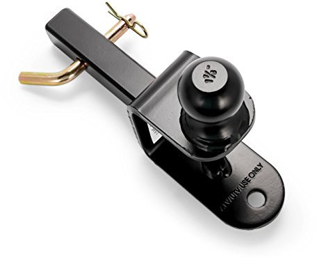 Black Boar, Supporto per ATV/UTV con sfera di traino e anello per cinghia per verricello (sfera da 4,7 cm, codolo di 3 cm) (66026)