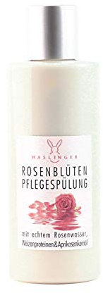 Haslinger Rosenblüten Pflegespülung Haarspülung mit echtem Rosenwasser und Aprikosenkernöl 200 ml