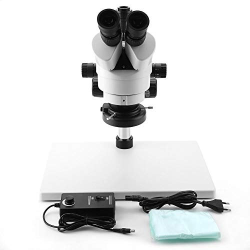 Trinokulares Stereomikroskop, 100-240 V 3,5X-90X Professionelles zusammengesetztes Trinokularmikroskop-Kit, für Schule/Labor/Heim/Biologische Forschung/Ausbildung(EU-STECKER)