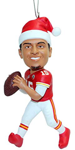 FOCO - Kansas City Chiefs 10,2 cm Elfenspieler Harz Weihnachtsbaum Ornament – Patrick Mahomes
