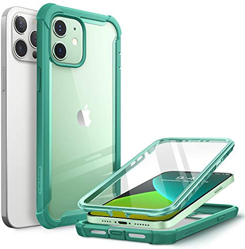 i-Blason Ares Dual Layer Rugged Clear Bumper Case for 6.1-Inch iPhone 12/12 Pro (2020), Mint Green