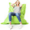LIVEDECO - Pouf Géant XL 160 x120 cm Intérieur et Extérieur, Déhoussable, Salon, Jardin, Vert BiG52