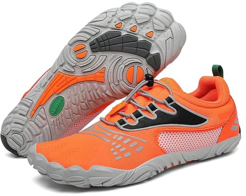 SAGUARO Barfußschuhe Herren Barfuss Schuhe Damen Sommer Outdoor Barfussschuhe Leicht rutschfest Barefoot Shoes for Women Men, Hellorange 36EU