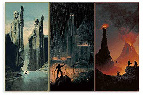 Wandposter Herr der Ringe The Motion Picture Trilogie, 3 (3), dekoratives Gemälde, Leinwand, Wandkunst, Wohnzimmer, Poster, Schlafzimmer, Gemälde, 30 x 45 cm, ungerahmter Stil 1