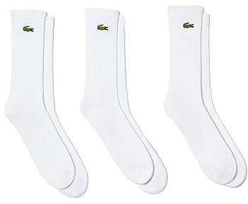 Lacoste Sport Unisex RA4182 Socken, Blanc/Blanc-Blanc, 43/46