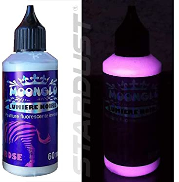 Stardust MOONGLO BLACKLIGHT INVISIBLE UV Peinture pour Brush - PINK 60ml