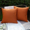 EMEMA Kissenbezug Herbst Outdoor Wasserdicht Sofakissen Wasserfest Dekokissen Kissenbezüge Dekorativ Kissen Kissenhülle aus Polyster für Garten Sofa Wohnzimmer Bett 2er Set 50x50 cm Orange