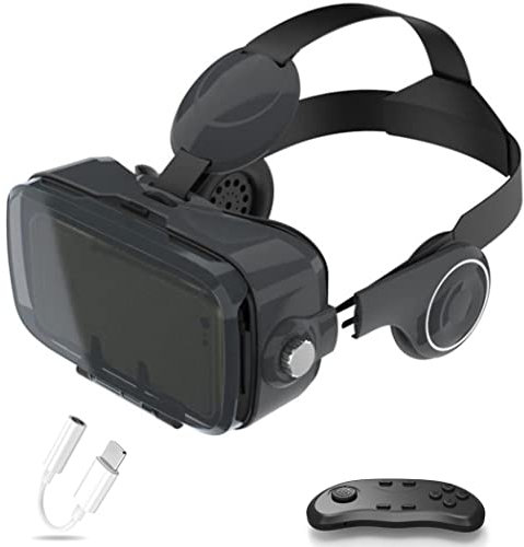 JYMYGS VR Glasses, Virtual Reality Headset, VR Headsets Support Android and IOS, Bluetooth Connection for iPhone 13 Pro Max/13 Pro/13/12/11, for Samsung Galaxy S21, Huawei, Xiaomi