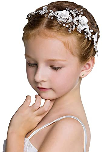 Kristallstirnband, Kristall Braut Hochzeit Haarschmuck, Hochzeit Haarschmuck, Blume Schmetterling Perlen Strass Hochzeit Kopfschmuck Blumen für Hochzeit, Festival, Party