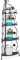 Relaxdays Scaffale Portafiori in Metallo, Fioriera Interno ad Angolo con 4 Mensole Porta Piante, 113,5x31x31 cm, Nero, Ferro, 1 pz
