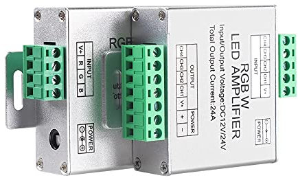 GSYFDZSWZX Fengyan Luces de Paisaje 1Plack LED RGB RGBW Amplificador DC12 / 24V 24A 6A X 4 Salida del Canal LED LED RGBW Strip Power Repetidor de la Consola Controlador LED Farola (Color : RGB)