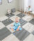 Gutsbox Puzzlematte Baby Teppich 18Pcs Puzzlematte Boden Baby Puzzlematte bpa frei, Puzzleteppich Kinder, 30x30cm, Dick: 1,2cm, Fläche: 1,6m², Weich, rutschfest