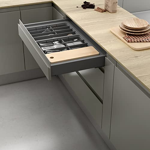 Menage Confort Posate per cassetti finitura antracite per cassetti di larghezza esterna 900 mm