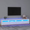 Canditree Meuble TV Moderne avec LED Banc TV avec 4 Compartiments et étagères de Rangement 240 cm (Blanc)