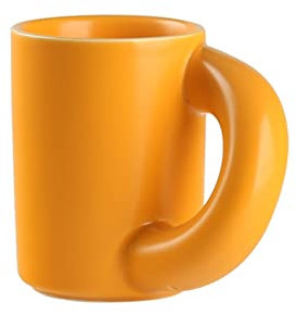 Creative Cup Coffee Cups Ceramic Big Ear Mug Creative Kitchen Crooked Handle Ceramic Thick Handle Water Cup Office Coffee Solid Color Simple Cup