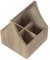 Red Hamper WB082 Oak Effect Wooden Square 4 Section Cutlery Holder