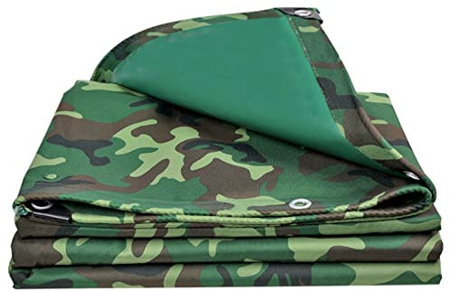 Gaommini Camo-Plane, strapazierfähige, wasserdichte Segeltuchplane, 2 x 2 m, 3 x 3 m, 0,45 mm Bodenplane, Camouflage-Überdachungszelt mit Ösen (Size : 3x3m)