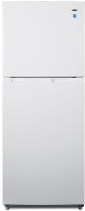 Summit Appliance FF1088WIM 24 Wide Top Mount Refrigerator-Freezer with Icemaker, 10 cu.ft, Defrost Type, Stainless Steel Look, Frost-free Operation, ADA Compliant, Interior Light (White)