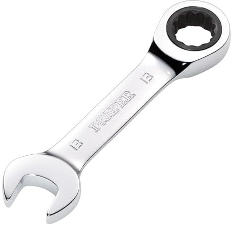 Draper 27891 HI-TORQ Metric Stubby Ratchet Combination Spanner, 13mm