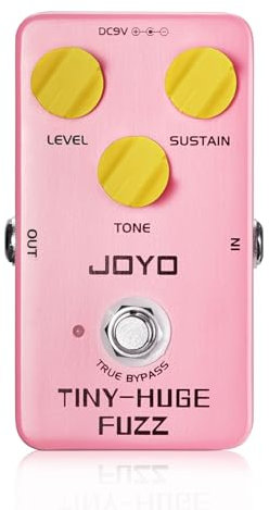 JOYO Fuzz-Gitarrenpedal, klassischer Vintage-Fuzz-Ton für E-Gitarre, druckvoller Bass und langer Sustain-Ton, True Bypass (TINY-HUGE JF-26)