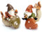 VALERY MADELYN 2er Herbstdeko Gartendeko Figuren,Kunstharz Zwerge Tiere für Herbst Dekoration Innen und Draußen,Fall Decor,Pilze Deko,Gartenfiguren Wichtel,Geschenk Thanksgiving Erntedank,11/13cm