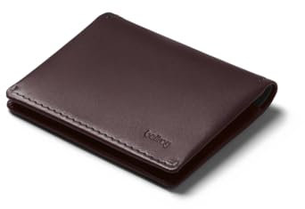 Bellroy Slim Sleeve, schlanke Leder-Brieftasche (max. 12 Karten Plus Scheine) - DeepPlum