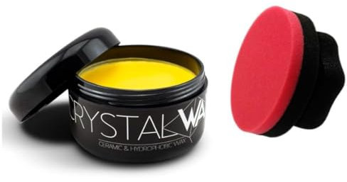 AutoFullCar - Cera CRYSTAL Wax FullCarX® 200ml + 1 Aplicador - Protección Cerámica Hidrofóbica, Brillo Profesional, Coating Alta Dureza, Rellena Swirls