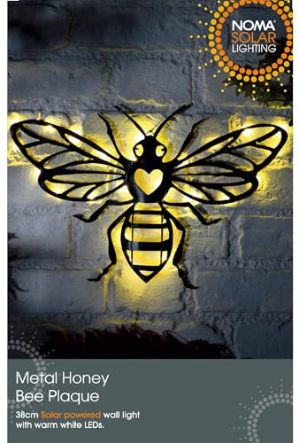 Noma Solar Metall Honigbiene LED Gartenschild (1 Stück)