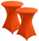 iEventStar Stretch Stehtisch Hussen Spandex Stehtischhussen Bartische Hochzeit Erstärkung im Fußbereich Rund Tischdecke für Bistrotisch Cocktail-Party (Orange, 2er Set - Ø 80-85 cm)