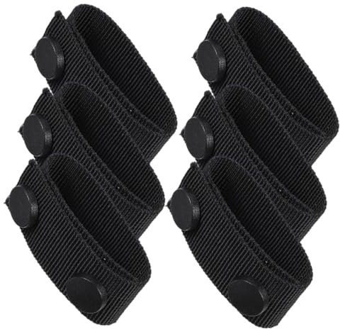 KICHOUSE Gürtelhalter Nylon Mit Druckknopfverschluss 6 Stück Sicherheitsschlaufen Für Rucksack Outdoor Camping Wandern