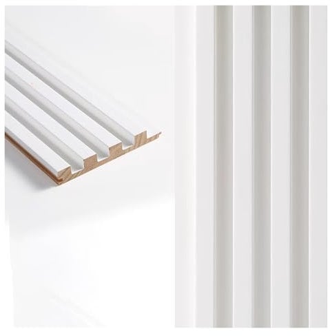 panneau tasseau bois mural 4 Paquets Panneaux Muraux En Lattes De Bois Pour Décoration Murale Intérieure, Panneaux Muraux Texturés 3D Imperméables Et Cannelés(#5,240cm/7.87ft)