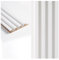 YLLFFLL 4 Pack Modern White Wood Slat Wall Panels, 3D Fluted Textured, Indoor, Living Room Decor, Grille Panels(#5,240cm/7.87ft)