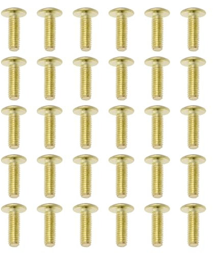 OTOTEC Lot de 30PCS Vis en Laiton M4 de 12 Mm à Tête Cylindrique Cruciforme pour Valve en Céramique Équipement de Bureau Robinet Noyau de Valve