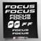 Stickersland® Aufkleber-Set kompatibel mit Rahmen MTB Mountainbike und Helm | Decals Aufkleber für Fahrrad Schriftzug Logos | Stickersland® - Focu (mattweiß)