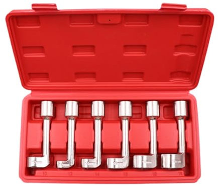 Clé À Douille Pour Ligne D', Clé À Douille En L, Outil De Retrait De Ligne D', Jeu De Douilles D'ouverture 6 Pièces | Jeu De Clés D'injecteur, Clé À Douille Pour Lampe De Poche Solid