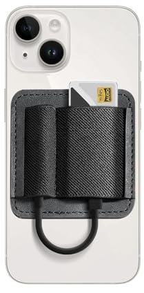 SHANLING Étui magnétique en cuir pour DAC K2, aimant puissant, poche DAC, aspiration puissante, clip arrière pour téléphone portable Android, accessoires DAC – Noir (compatible avec UA2-UA7 UA3 UA4