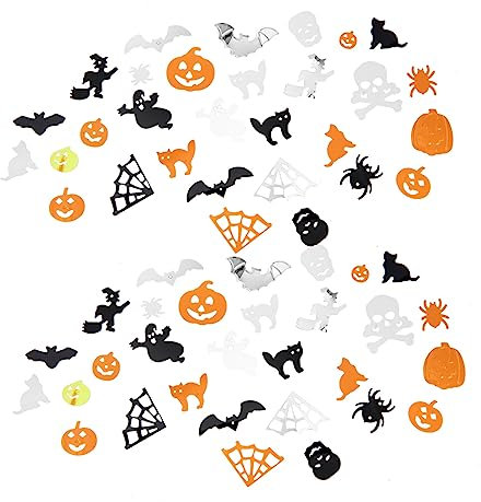 DIYEAH 2 Halloween Pailletten Zellophan Mini Tüten Streutüten Für Halloween Enthüllung Halloween Party Schwarze Tüten Partytüten Kürbis Tischstreuer Haushaltsbedarf Halloween
