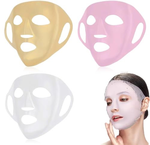 KUMSODE 3 PCS 3D copertura della coperture idratanti in silicone, Kit idratante viso, Copertura Della coperture idratanti facciale, Del Silicone Del Vapore Viso Idratante Copertura Della