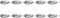 Carlgelrag 10Pcs Boat Guitar Jack 1/4 Inch Input Output Jack Plate Socket 6.35mm Chrome Silver for FD Strat Style Guitar Parts