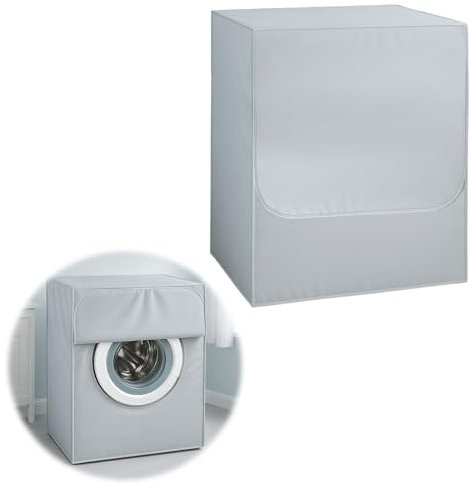 Housse de Machine a Laver, Cache à Lave Linge Machine à Chargement Frontal, Housse de Protection imperméable, Sèche Linge Intérieure et Extérieure Anti-Poussière et Anti-Vieillissement