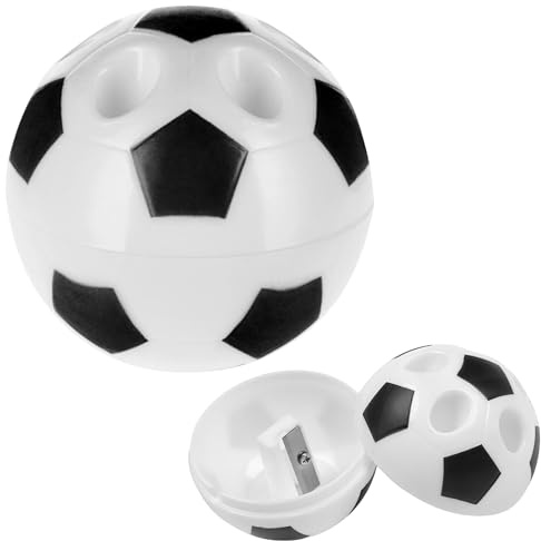 FOOTBALL Anspitzer MIT BEHÄLTER, Bleistiftspitzer, Bleistiftspitzer FÜR GAMER, Spieler, Bleistiftständer (Fußball)
